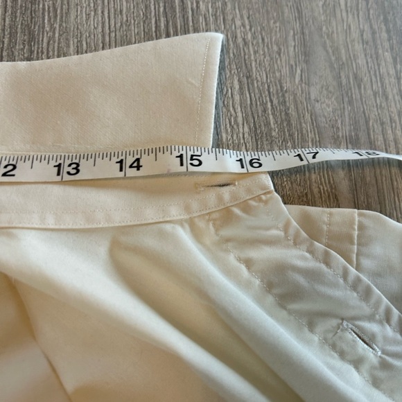 HemraJani Custom Tailored Hong Kong Shirt White Cream Size Neck 15.5” Arm 33/34. - Picture 10 of 13
